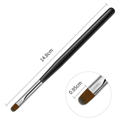 1Pc Nail Brush Painting Drawing Acrylic UV Gel Extension Wood Handle Nylon Hair Black White Nail Art Pen DIY Manicure Nail Tool