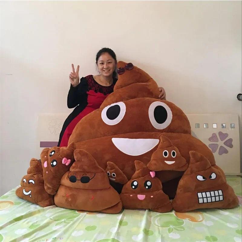 1PC Creative Super Poop Stuffed Plush Toy Funny Cute Face Expression Poop Doll for Children Kids Birthday Christmas Gifts Toy