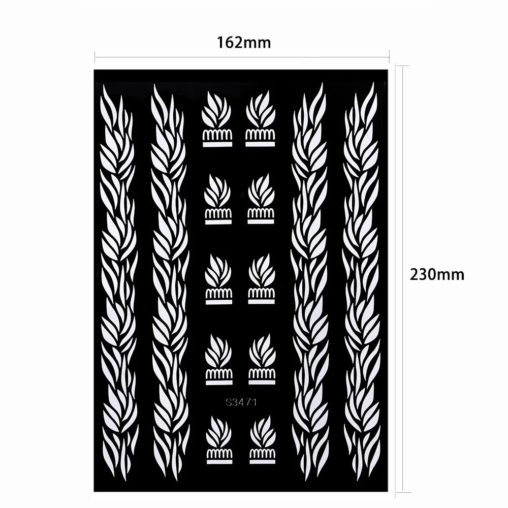 Henna Tattoo Stencils Reusable Painting Stencil for Hand Body Art Flower Temporary Tattoo Template Sleeve Wedding Bride Beauty