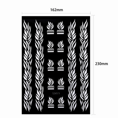 Henna Tattoo Stencils Reusable Painting Stencil for Hand Body Art Flower Temporary Tattoo Template Sleeve Wedding Bride Beauty