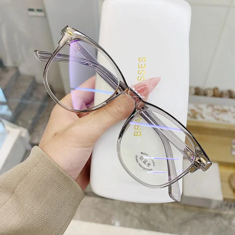 New Vintage Transparent Computer Glasses Frame Women Men Anti Blue Light Eyewear Blocking Glasses Optical Spectacle - HighGloss Shop