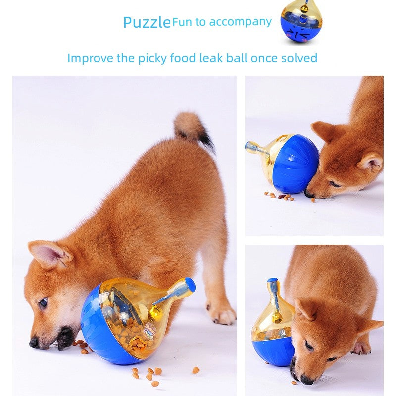 Dog Food Dropping Ball Educational Toys Tumbler Relieving Boredom Handy Gadget Molar Long Lasting Cat Pet Dog Snacks Leakage Food Feeder