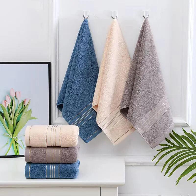 2 Towels Thickened Absorbent Towel Pure Cotton Quick Absorbent Soft Quick Dry Thickened Face Towel