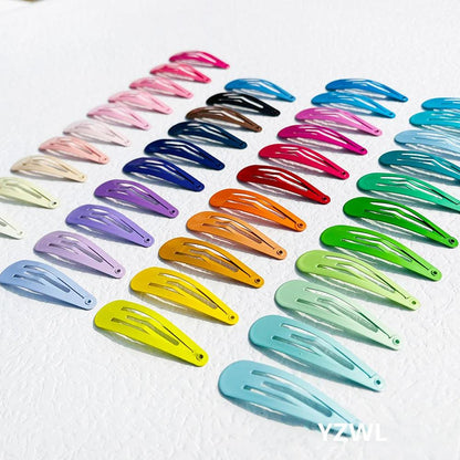 10/30PCS Set 66 Colors Girls Cute Colorful Waterdrop Shape Hairpins Sweet Hair Ornament Clip Barrettes Fashion Hair Accessories