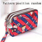 Thickened three-layer long zipper pocket purse Women's handbag Wrist mobile phone bag Cute washable cloth