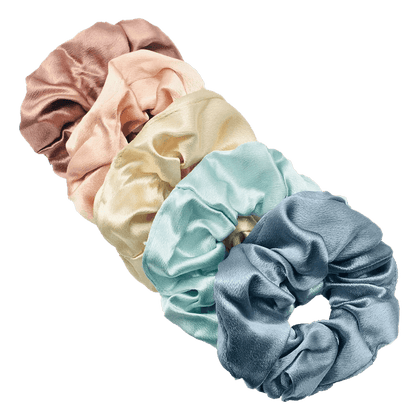 5/1pc Accessoires Women Girls Silky Satin Hair Scrunchies Solid Stretch Elastic Simple Elegant Rubber Band Ponytail Tie low cost