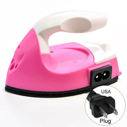 Pink Color Mini Iron Hot Fix Paper Handheld Electronic Iron with Thermostat Bottom for Children DIY F0057 - HighGloss Shop