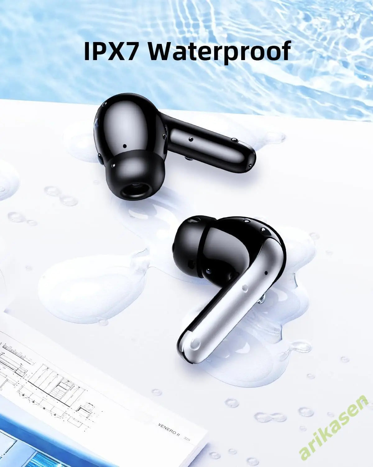 ANC Bluetooth Earphones Active Noice Cancellation Wireless Earbuds Bluetooth 5.3 Headphones TWS with LED Display for Android ios