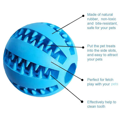 Dog Toy Ball Interactive Rubber Balls Puppy Chewing Toys Pet Tooth Cleaning Ball Cats Pets Food Treat Feeder Silicone Balls Toy