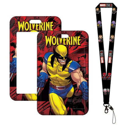 Deadpool & Wolverine Card Holder Lanyard Keychain Boy Bus Card Case Neck Strap Men Card Protectors Badge ID Credential Holder