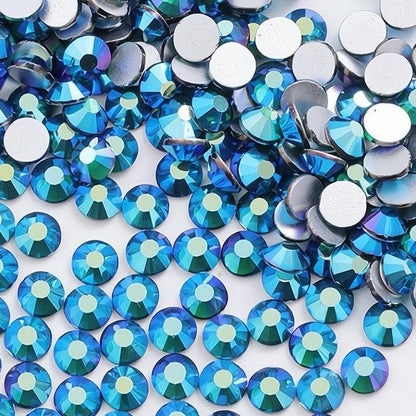 ss3-ss30 AB plating Crystal Rhinestones Non Hot Fix Flat Back Strass & Fabric Garment rhinestones for nails Decorations