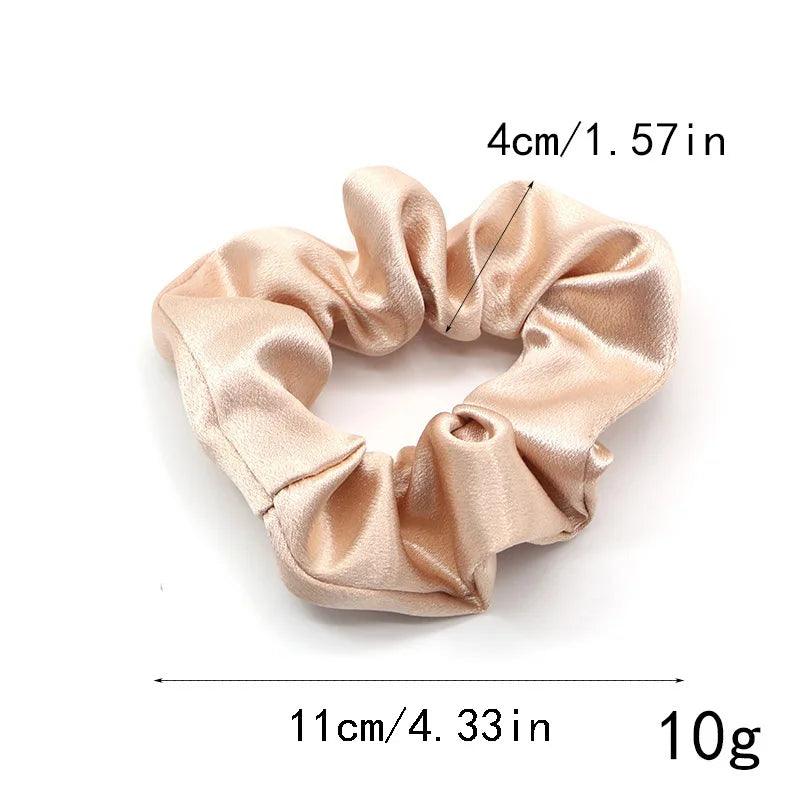 5/1pc Accessoires Women Girls Silky Satin Hair Scrunchies Solid Stretch Elastic Simple Elegant Rubber Band Ponytail Tie low cost