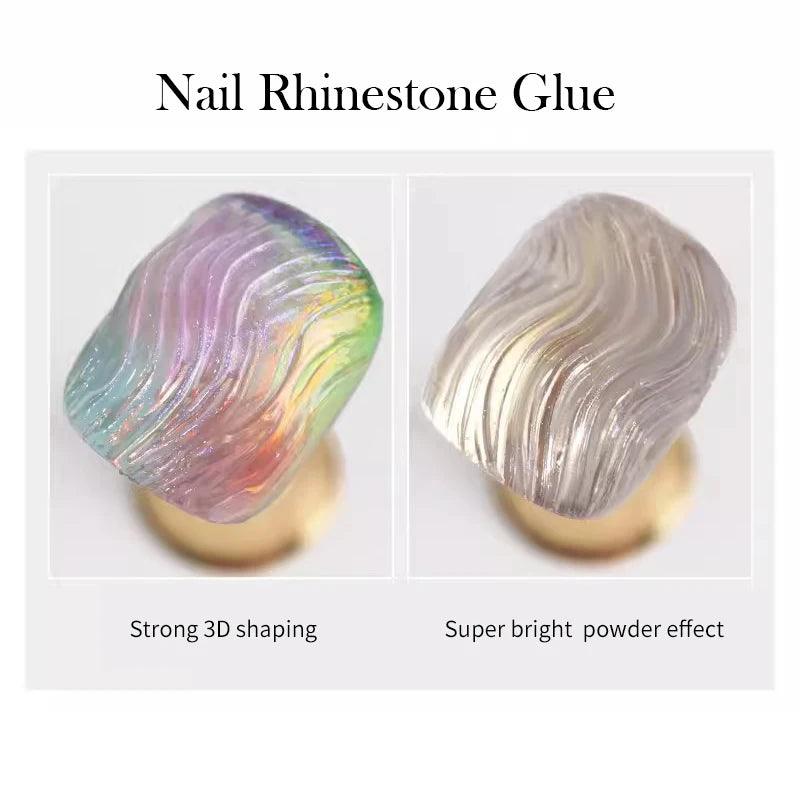 BORN PRETTY Nail Rhinestone Glue 30ML Gel Nail Glue for Nail Charm 3D Nails Bling Gel for Decoration Nails Gems Nail supplies