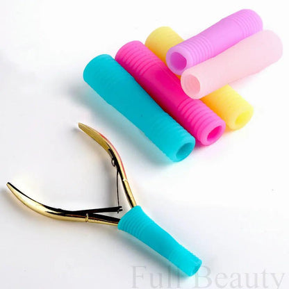 2/5Pcs Nail Nipper Cover Protective Sleeve For Cuticle Scissors Nail Dead Skin Tweezers Silicone Cap Pedicure Manicure Tools