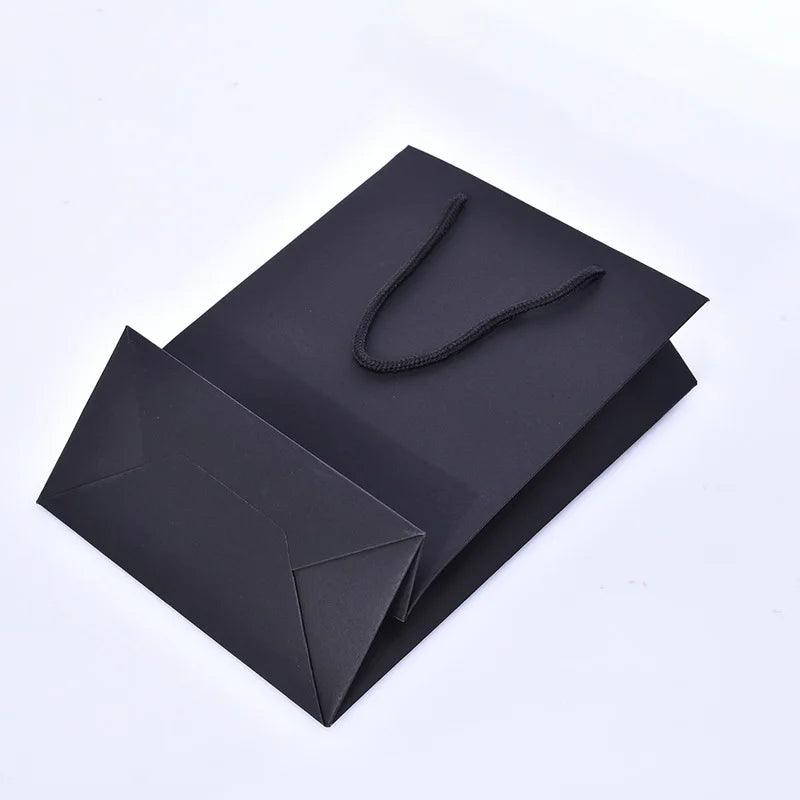 1pc High Quality Black Tote Bag Clothing Store Bag Exquisite Gift Bag Shopping Bag Supplies Multiple Sizes Available Paper Bag