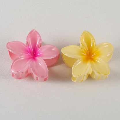 2Pcs Fashion Flower Hair Claw Clip Women Girls Shark Hair Claws Hairpin Barrettes Beach Ponytail Crab Clip Hair Accessories