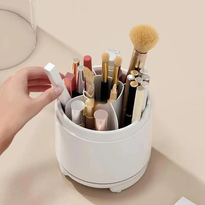 Makeup brush holder with lid 360 degree rotation Makeup brush storage box with lid Makeup storage box dustproof Makeup brush con