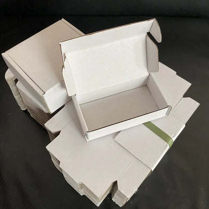 15PCS White Cardbord Carton For Packing Orders Mailer Shipping Boxes Small Jewelry Folded Packaging Boxes