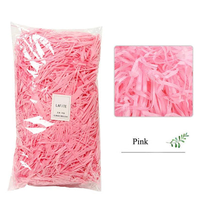 DIY Colorful Shredded Crinkle Paper Raffia Candy Boxes Wedding Marriage Home Decoration Party Gift Packaging Filling Material