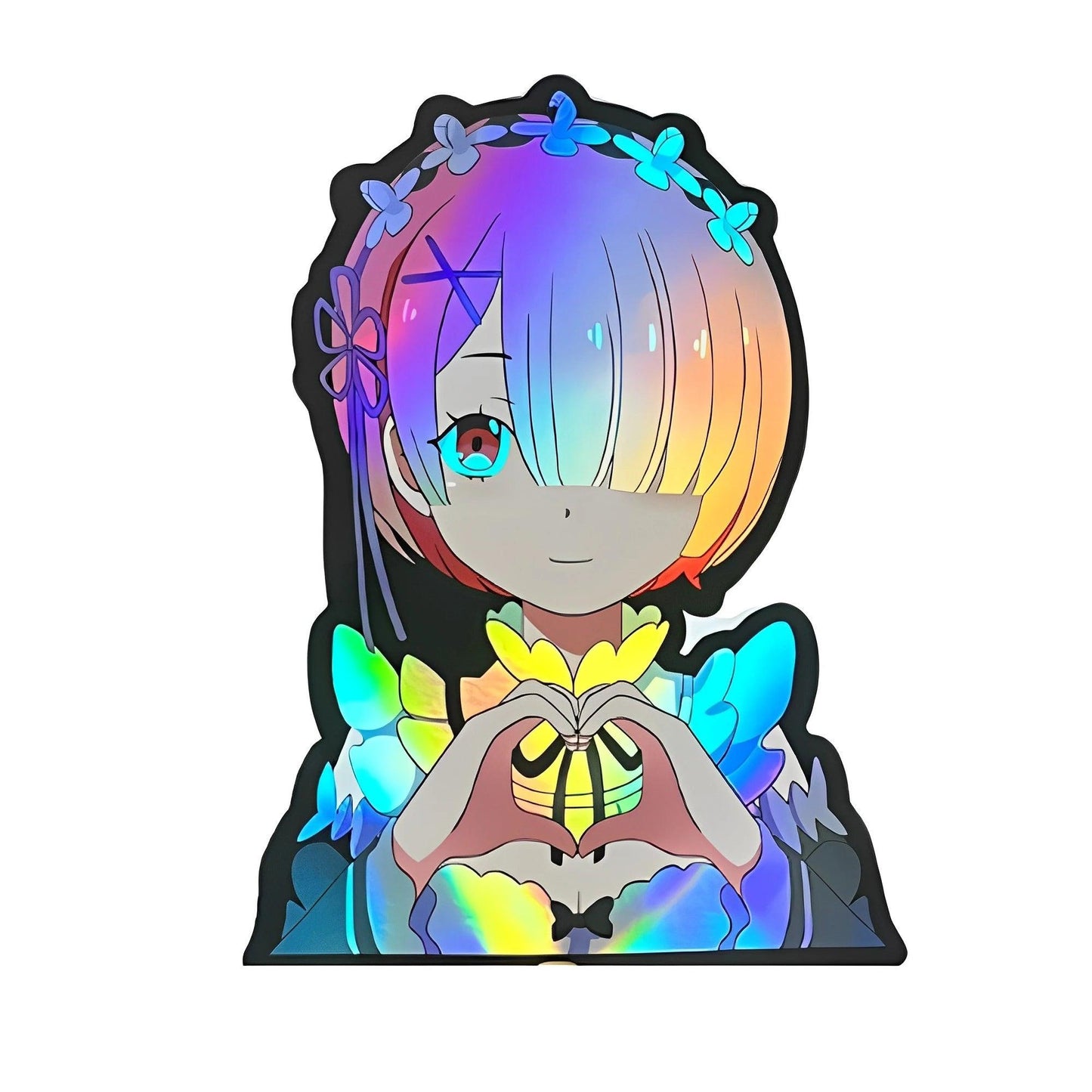 Cartoon Holographic Anime Laser Stickers Motorcycle Anime Lenticular Car Window Sticker For Laptop Hot（25 designs）