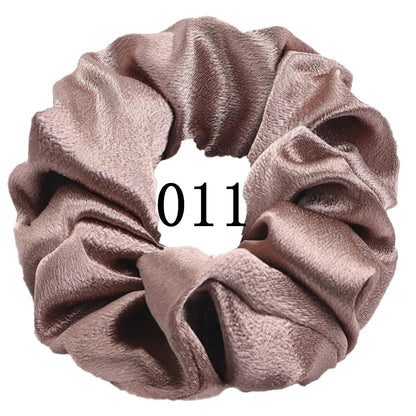 5/1pc Accessoires Women Girls Silky Satin Hair Scrunchies Solid Stretch Elastic Simple Elegant Rubber Band Ponytail Tie low cost