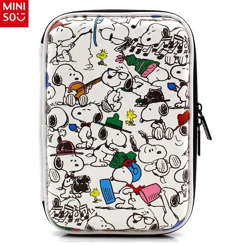 Anime SNOOPY Eva Pen Box Cute Dog Cartoon Large Capacity Multifunctional Stationery Box Waterproof Pen Case Student Supplie Gift