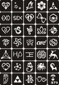 Reusable Henna Tattoo Stencils Totem Rose Slogan Wolf Airbrush Glitter Tattoo Stencil Templates for Arm Wrist Body Painting Art