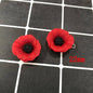 10/20pcs Peaceful Day Poppy Flower Resin Charms Anti-War Red Flowers Earring Pendant Keychain Charms Jewelry Finding