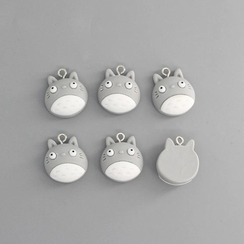 10pcs/pack Cute Anime Cat Resin Flatback Charms Cartoon Animal Cats Earring Bracelet Keychain Pendants DIY Jewlery Make D247