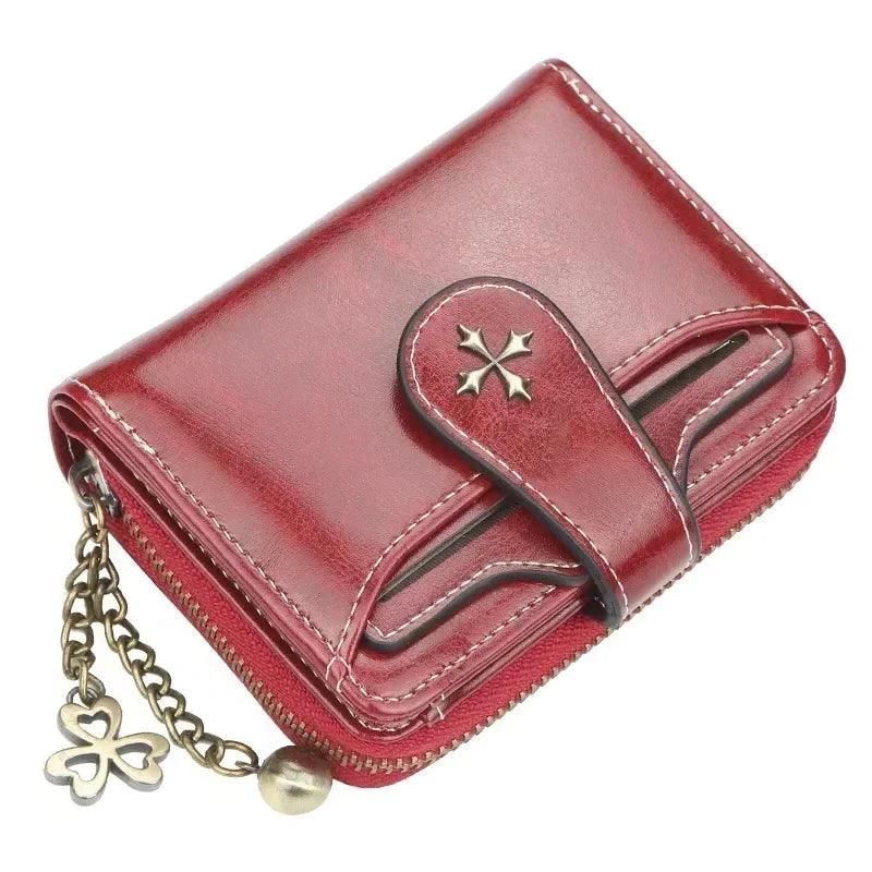 Women Wallets and Purses PU Leather Money Bag Female Short Hasp Purse Small Coin Card Holders Blue Red Clutch New Women Wallet