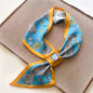 2023 New Luxury Brand Skinny Neckerchief Scarf For Women Satin Silk Ribbons Bandana Ladies Neck Tie Wrist Wrap Shawl Echarpe