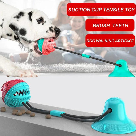 Large Dog Ball Toys Suction Cup Ropes Interactive Leaking Slow Feeder Chew Toy Toothing Clean Big Pet Supplies Pets accessories