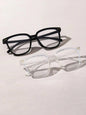 2pcs Women Men Classic Square Frame Glasses School Eyewear For Daily Life Clothing Accessories