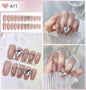 24pcs Luxury Handmade Nail Art Glossy Long Ballet Fake Nails Full Rhinestone Press On Nails Y2K False Nails For Women Girl Party