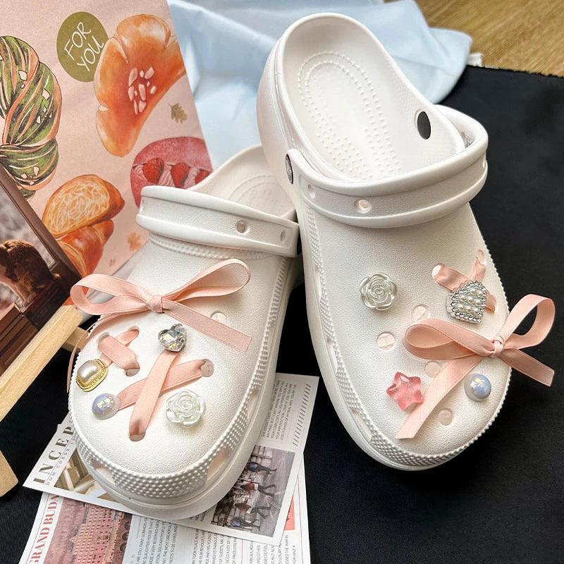 Whole Set Hot Sale DIY Hole Shoes Charms for Cute Cartoon Handmade Charms Designer Quality Garden Shoe Decoration Girl Gift