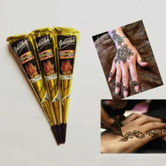 Women Natural Jet Black Plant Henna Tattoo Paste Into The Dark Deluxe Edition Tattoo Supplies Tattoo Accessories