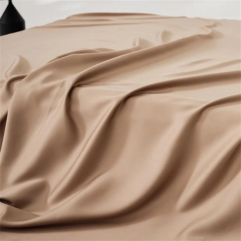 100% Mulberry Silk Flat Bed Sheet for Double Bed Single Queen King Solid Color Top Sheets for Beds Luxurious Smooth Bed Cover