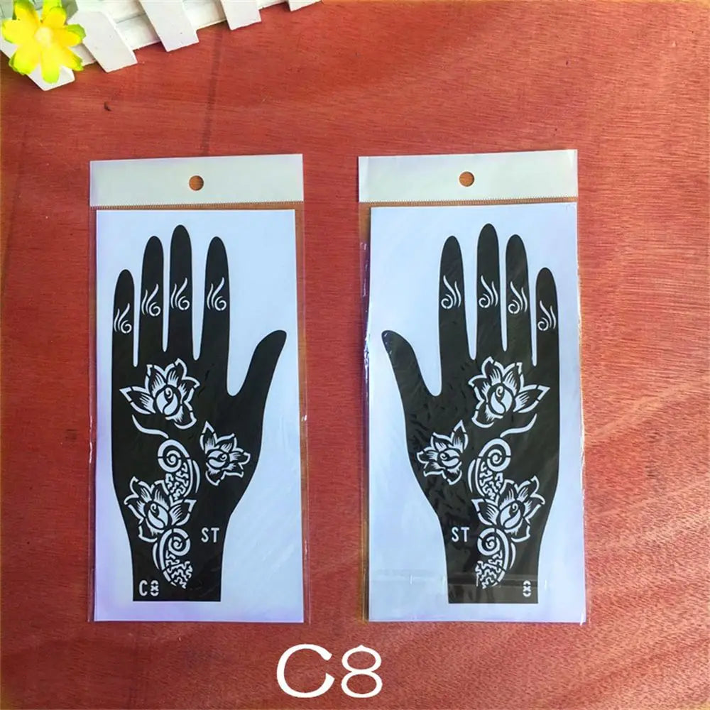 2024 New Professional Henna Stencil Temporary Hand Tattoo Body Art Sticker Template Wedding Tool Flower Tattoo Stencil