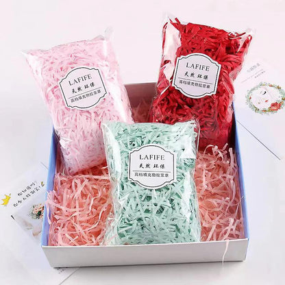 DIY Colorful Shredded Crinkle Paper Raffia Candy Boxes Wedding Marriage Home Decoration Party Gift Packaging Filling Material