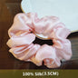 Heavyweight 100% Pure Silk Handmade Hair Scrunchies For Women Fashion Hair Ties Soft Hairbands New Girls Hair Accessoires