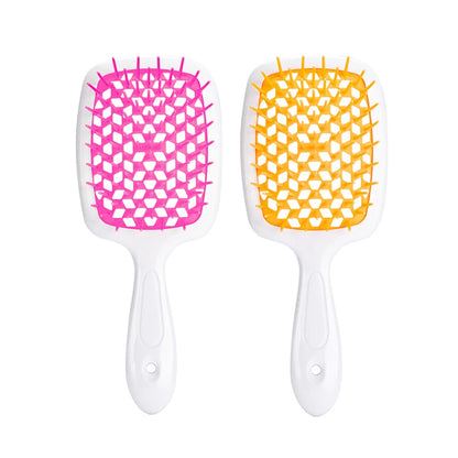 2pcs/set Wide Teeth Air Cushion Comb Massage Wet Dry Comb Demelante Brush Hollow Combs расчески Salon Barber Hair Brushes Kit