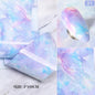 Aurora Chrome Nail Foil Mirror Effect Nail Pigment Irridescent Glitter Heart Marble Foil Sticker Decoration Manicure Wraps