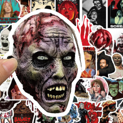 50/100PCS Halloween Stickers, Horror Movies, Thriller Characters, Waterproof Graffiti Stickers