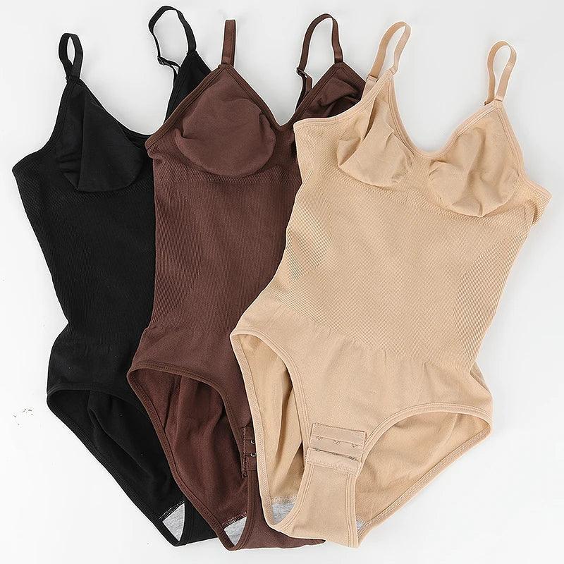 Womens Low Back Shapewear Bodysuits Open Crotch Body Shaper Seamless Tummy Control Push Up Corset Tank Top Backless Underwear