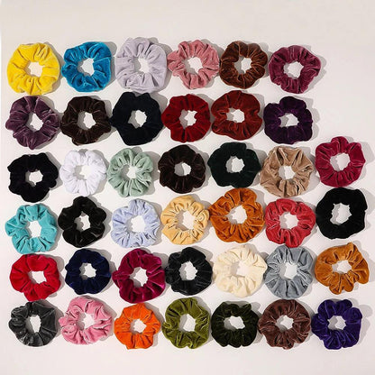 Winter Warm Soft Hair Scrunchies for Women Girls Cute Velvet Elastic Hair Band Multicolor Rubber Band Hair Loop Hair Accessories