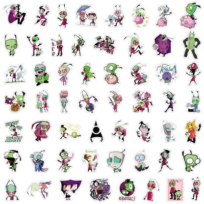 110PCS Invader Zim Stickers paster Cartoon characters anime funny decals scrapbooking diy phone laptop waterproof decorations