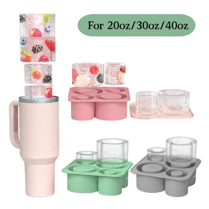 ST Accessories Summer Ice Mould Cube Trays Ice Making Beverage Cup Maker Circle Ice Shape Silicone Molds For Stanley Cup