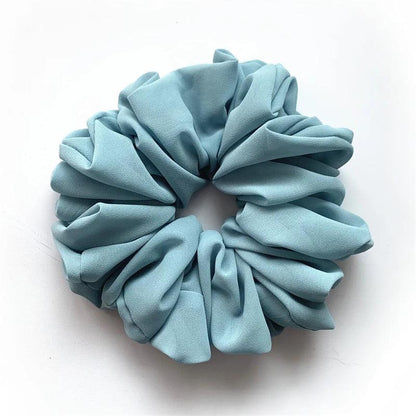 Big Size Chiffon Scrunchies For Muslim Women Custom Elastic Volumizing Oversized Neat stitching Malaysian Bunch Hair Tie