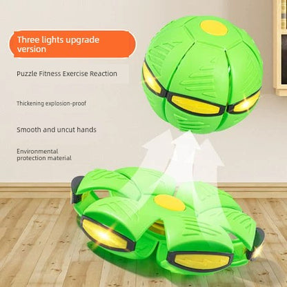 Tiktok Elastic Stepping Ball Magic Flying Saucer Ball Foot Stepping Deformation Ball Children Education Outdoor Sports Jump Ball Toys