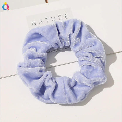 Winter Warm Soft Hair Scrunchies for Women Girls Cute Velvet Elastic Hair Band Multicolor Rubber Band Hair Loop Hair Accessories